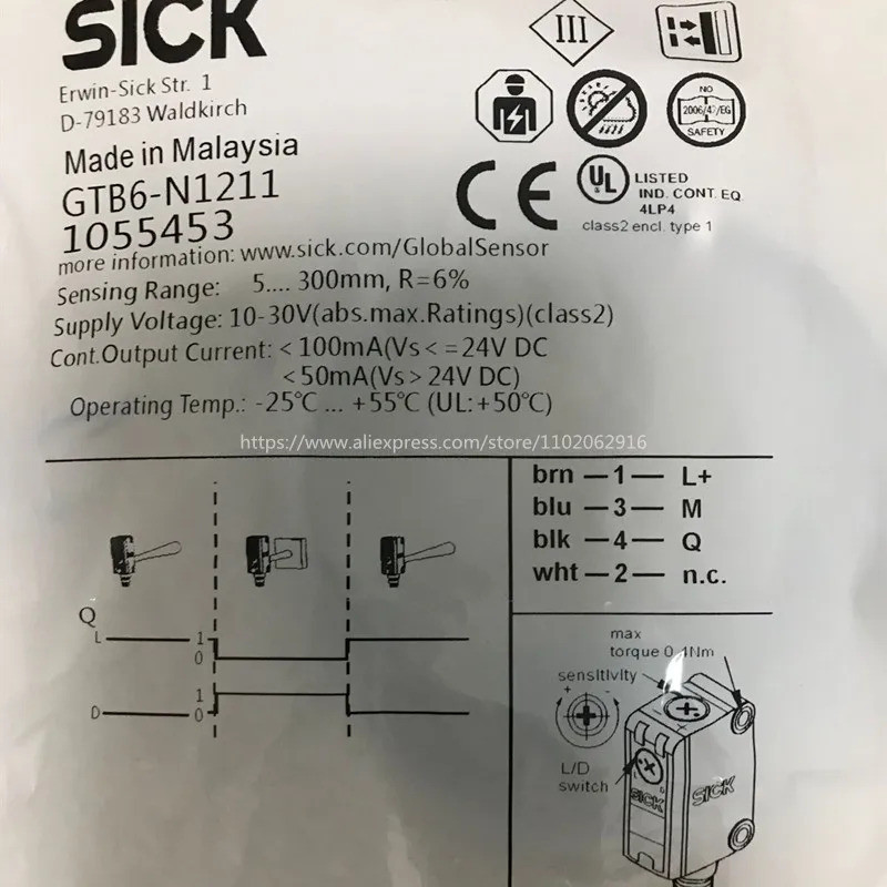 <0> สวิตช์โฟโตอิเล็กทริค GTB6-N1211 GTB6-N1212 GTE6-N1212 GTE6-P1211 GTE6-P1212 GTB6-P1211 GTB6-P121