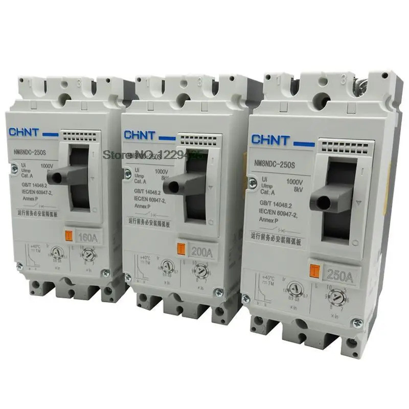 <0>CHNT CHINT เซอร์กิตเบรกเกอร์ DC NM8NDC 2P 160A 200A 250A เซอร์กิตเบรกเกอร์แบบแม่พิมพ์ MCCB