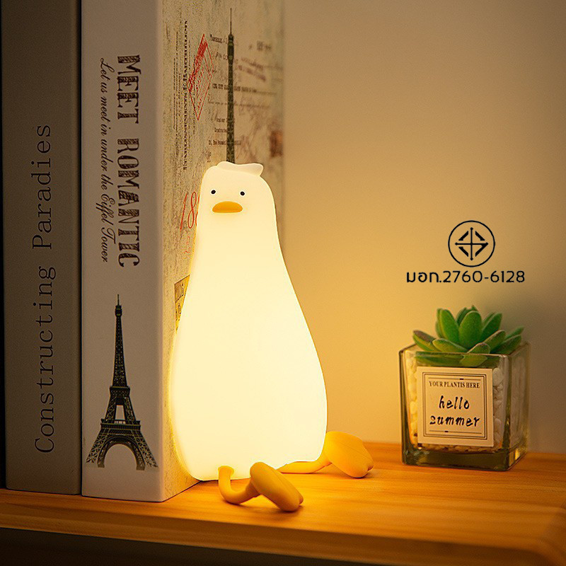 🐥พร้อมส่ง🐥 โคมไฟกลางคืน Led รูปเป็ด 5V ชาร์จ Usb ความสว่าง 3 ระดับ พร้อมสัมผัส สําหรับเด็ก ห้องนอน