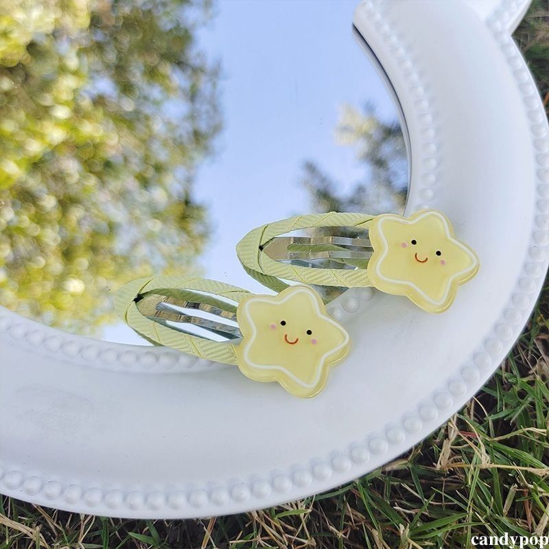 candypop ครีมดาวรูปไข่ห่อผ้า Hairpin Simple น่ารักสาว Bang Hairpin