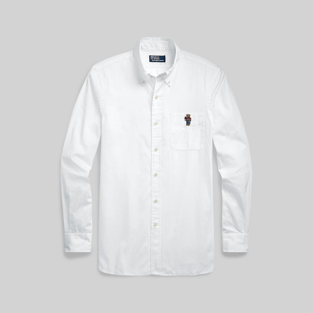 Polo Ralph Lauren เสื้อเชิ้ตผู้ชาย Custom Fit Polo Bear Poplin Shirt รุ่น MNPODSH37620510 หลากสี — صورة 6