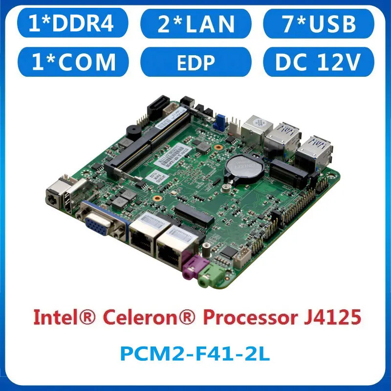12*12CM SBC Intel Celeron J4125 คอมพิวเตอร์อุตสาหกรรมแบบฝัง บอร์ดเดี่ยว EDP HDMI VGA