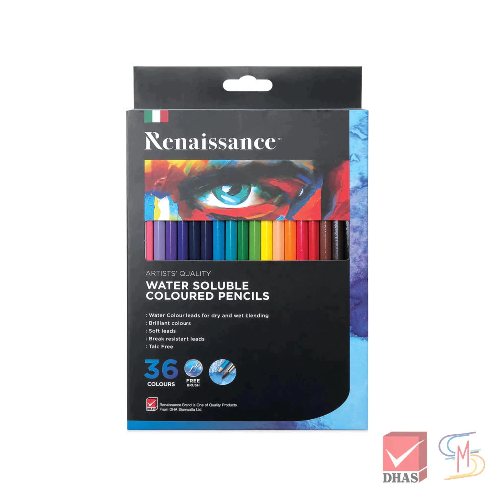 Renaissance สีไม้ สีไม้ระบายน้ำ 36 สี จำนวน 1 กล่อง