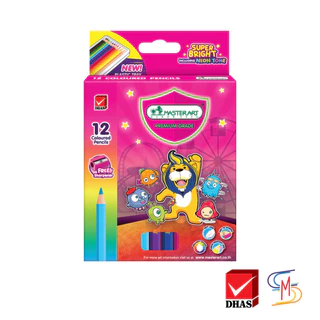 (แพ็ค6) Master Art มาสเตอร์อาร์ต สีไม้ ดินสอสีไม้ แท่งสั้น 12 สี จำนวน 6 กล่อง
