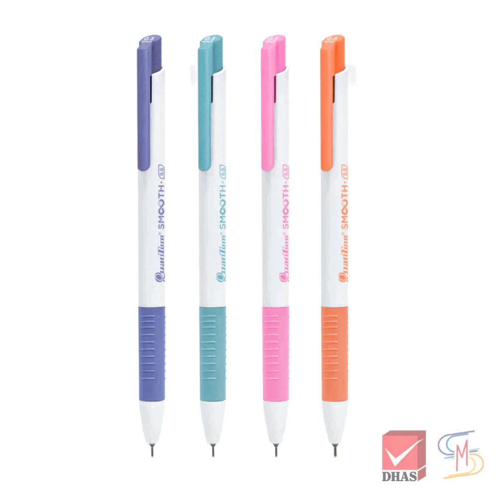 Quantum ควอนตั้ม ปากกา ปากกาลูกลื่น เจลลูลอยด์ สมูท 0.5 นํ้าเงิน สีพาสเทล จำนวน 1 ด้าม