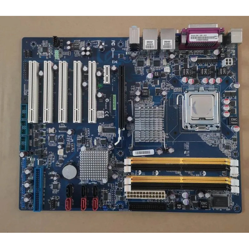 เมนบอร์ด Avalue ATX EAX-Q35 เกรดอุตสาหกรรม 775 พิน พอร์ตเครือข่ายคู่ เมนบอร์ดควบคุมอุตสาหกรรม EAX