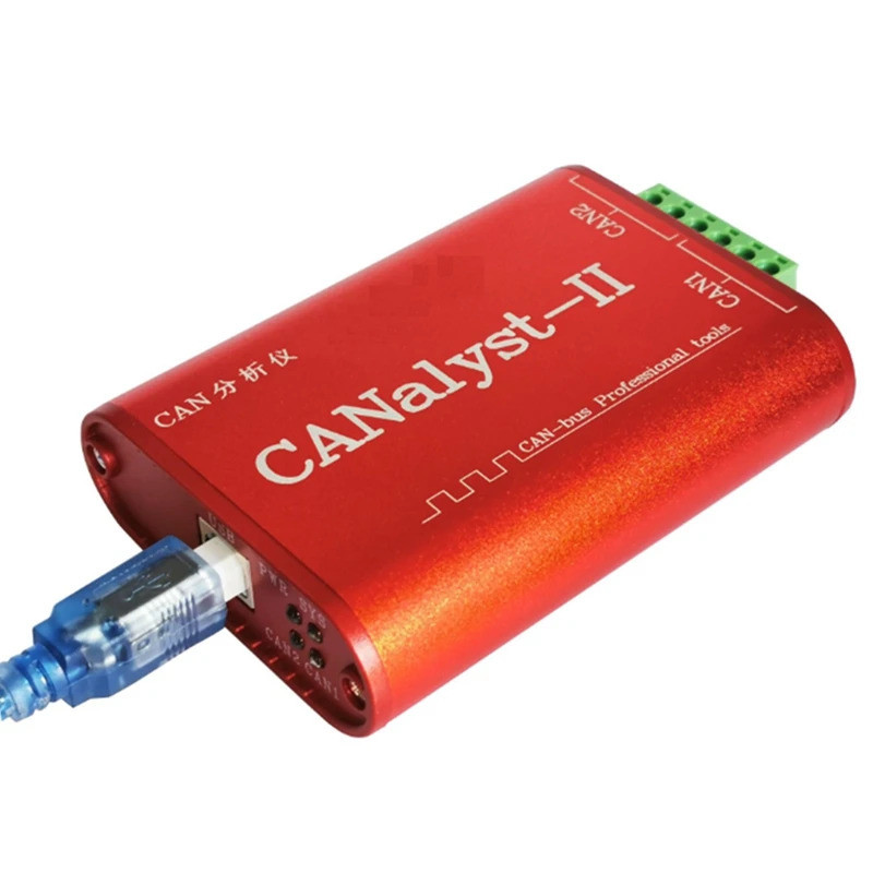 เครื่องวิเคราะห์ CAN Canopen J1939 ตัวแปลง USBCAN-2II ที่เข้ากันได้กับ ZLG USB เป็น CAN Usbalyst-II
