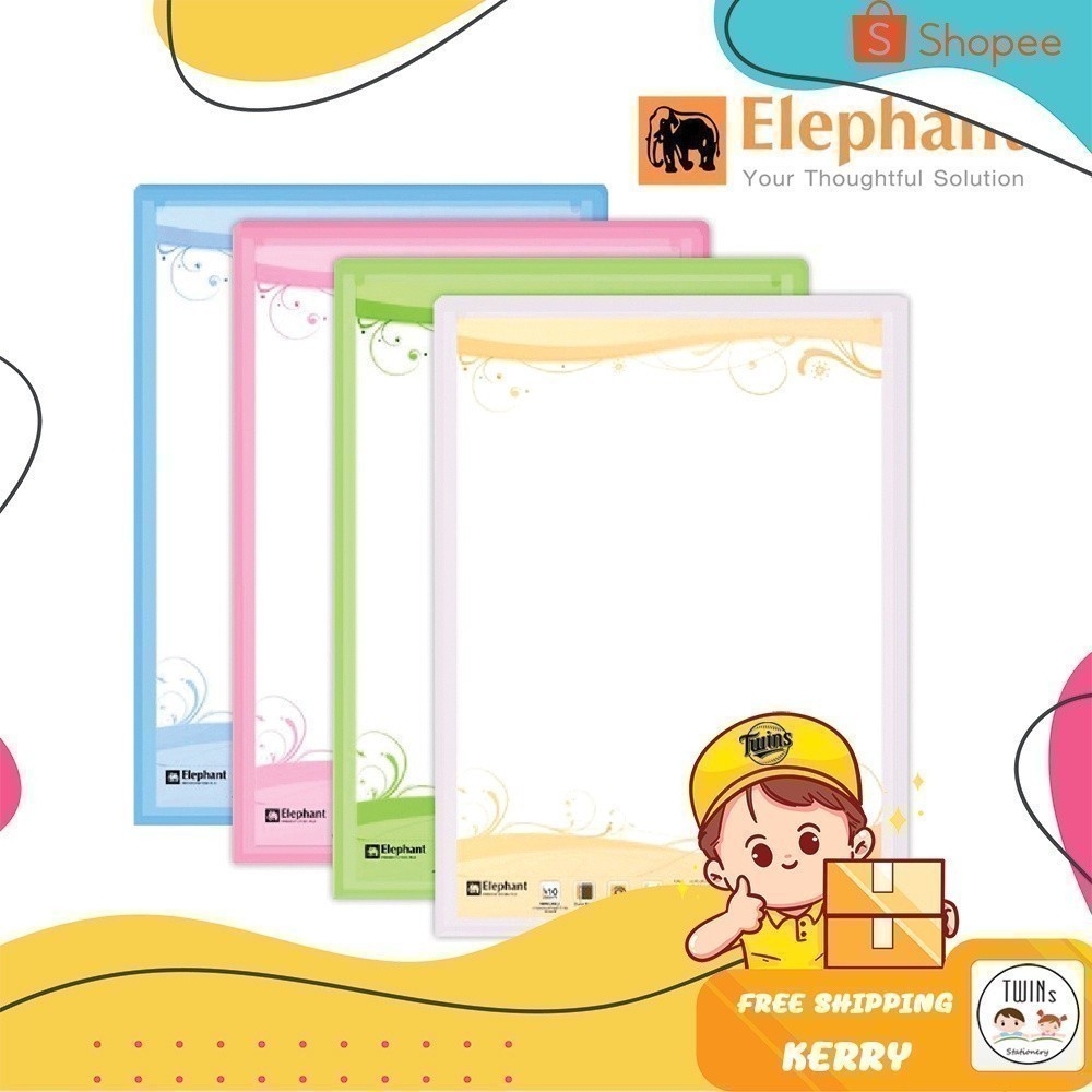 แฟ้มโชว์เอกสาร ตราช้าง Elephant รุ่น PF01 ขนาด A4
