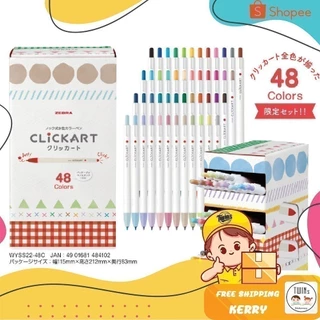 มีสีใหม่ ปากกาสีน้ำ CLiCKART ยี่ห้อ Zebra เซ็ต 48 สี 36 สี และ 12 สี