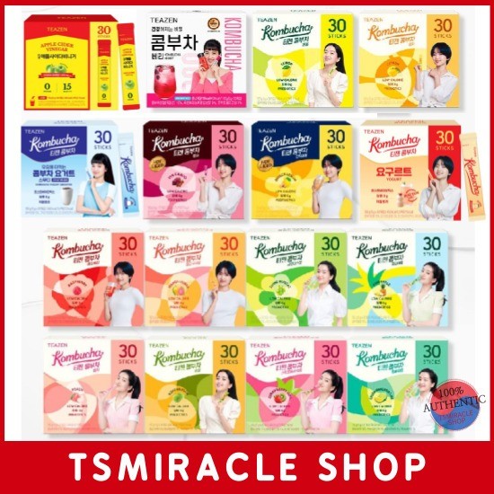 Teazen Kombucha ชาคอมบุร้อน แคลอรี่ต่ำ ชาหมักเกาหลี 17 รสชาติ