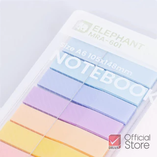 Elephant สมุดโน้ต สมุดสันห่วงพลาสติก A6 รุ่น Mellow Ring หนา 80 แกรม (คละสี) – จำนวน 1 เล่ม (30 แผ่น)