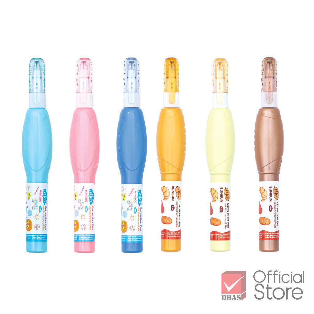 Elfen ปากกาลบคำผิด 4 มล. คละสี จำนวน 1 ชิ้น