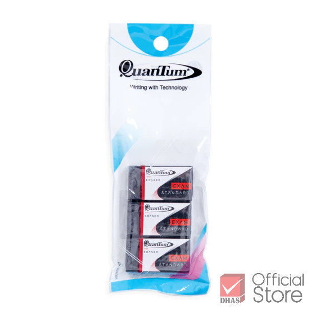 Quantum ยางลบ QE600-50 แบล็ค จำนวน 3 ก้อน/แพ็ค