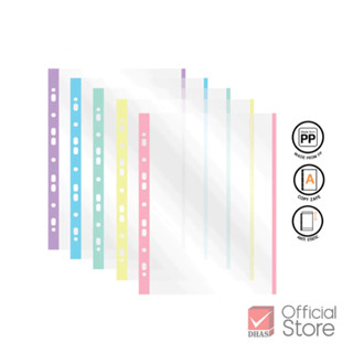 Elephant ไส้แฟ้ม ซองใสเอนกประสงค์ 11รู A4 แถบสี จำนวน 20 ซอง…