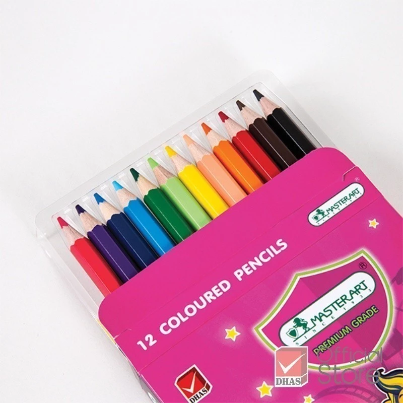 Master Art สีไม้ รุ่น Super Bright 12 สี (แท่งสั้น) พกพาสะดวก - 1 กล่อง thumbnail 8