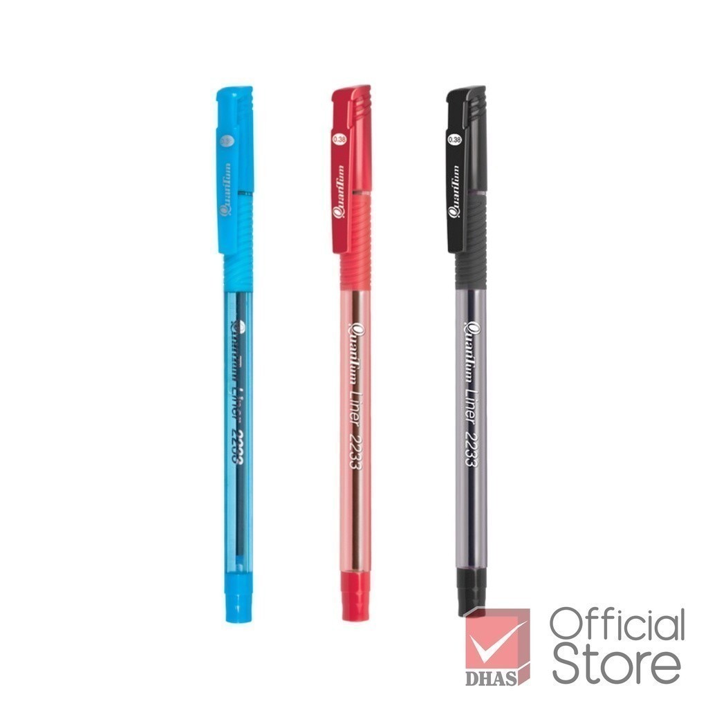 Quantum ปากกา ปากกาลูกลื่น ไลน์แนอร์ 2233 คละสี 0.38 มม. จำนวน 1 ด้าม