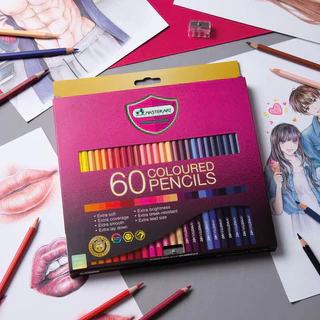 Master Art สีไม้ 60 สี รุ่นใหม่ (แท่งยาว) ระบายนุ่ม - 1 กล่อง