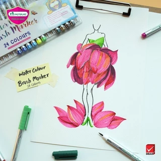 Master Art ปากกาเมจิก สีเมจิก 24 สี สีสดใส ปลอดสารพิษ – จำนวน 1 ชุด
