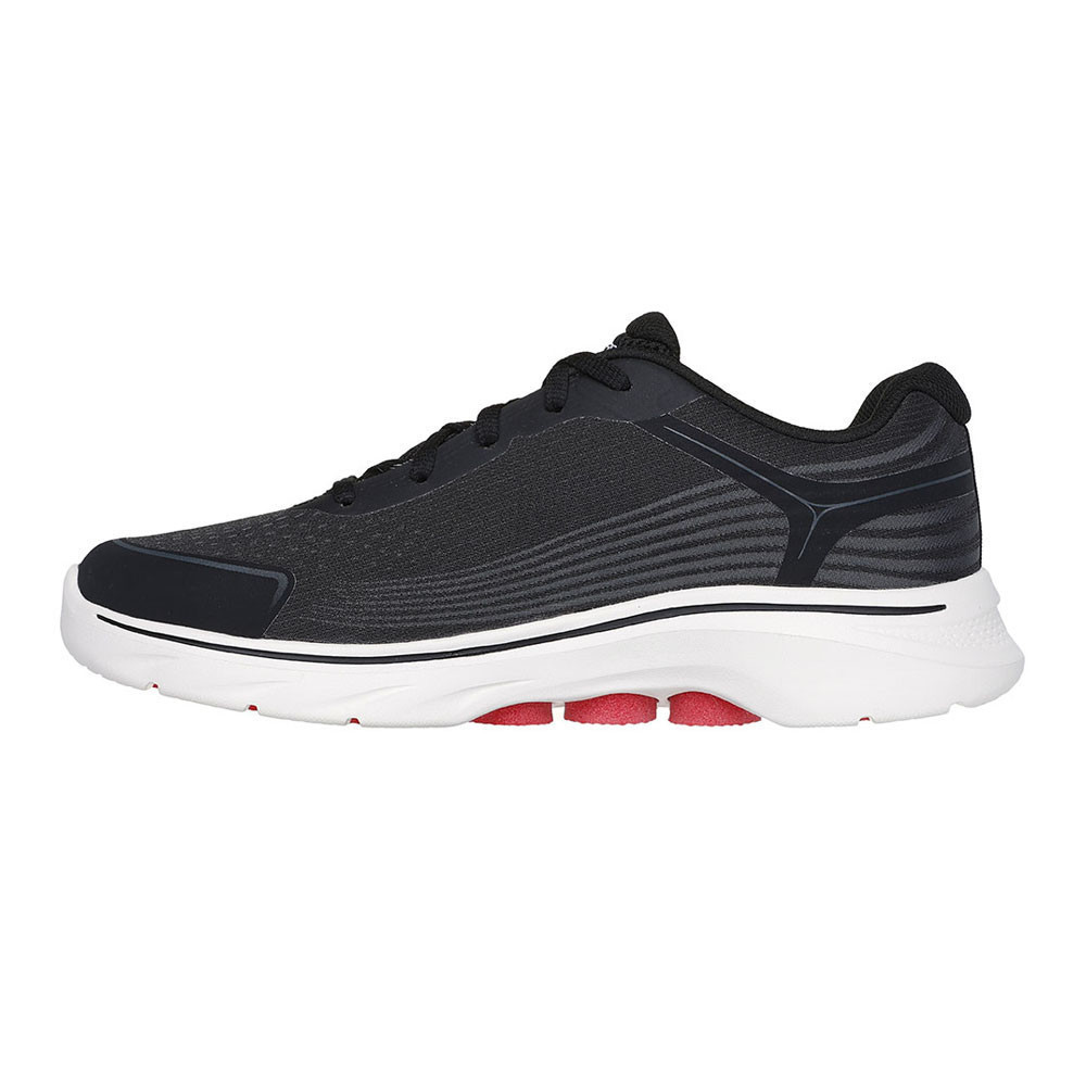 Skechers สเก็ตเชอร์ส รองเท้าผู้ชาย Men GOwalk 7 Alen Walking Shoes - 216556-BKRD Air-Cooled Goga Mat