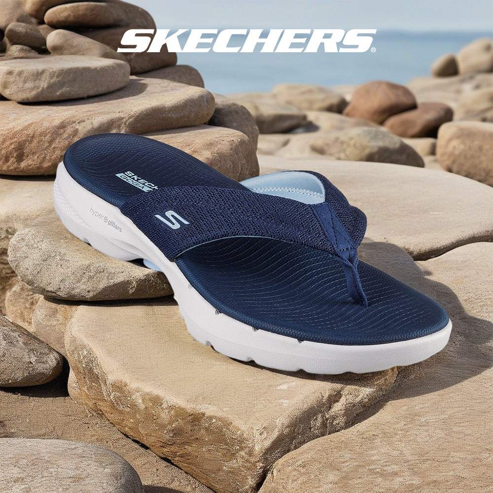 Skechers สเก็ตเชอร์ส รองเท้าแตะผู้หญิง Women On-The-GO GOwalk 6 Focus Walking Sandals - 140999-NVY