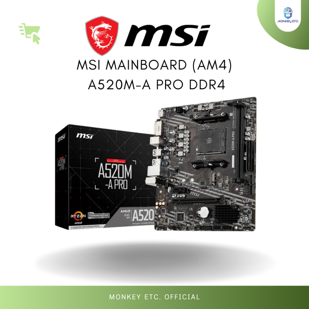 MSI MAINBOARD (AM4) A520M-A PRO DDR4