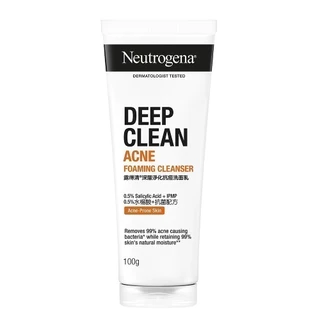 Neutrogena DC Acne FC 100g x 2 นูโทรจีนา ดีพ คลีน แอคเน่ โฟมมิ่ง คลีนเซอร์ 100 กรัม x 2, โฟมล้างหน้า, ลดการเกิดสิวใหม่
