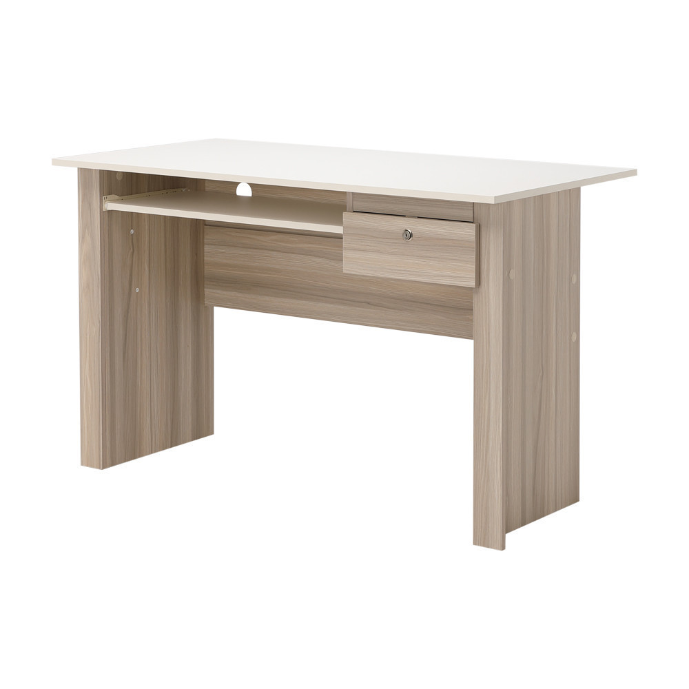 INDEX LIVING MALL โต๊ะคอมพิวเตอร์ รุ่นลาร่า พลัส ขนาด 120 ซม. - สีแกรนด์ โอ๊ค/ขาว