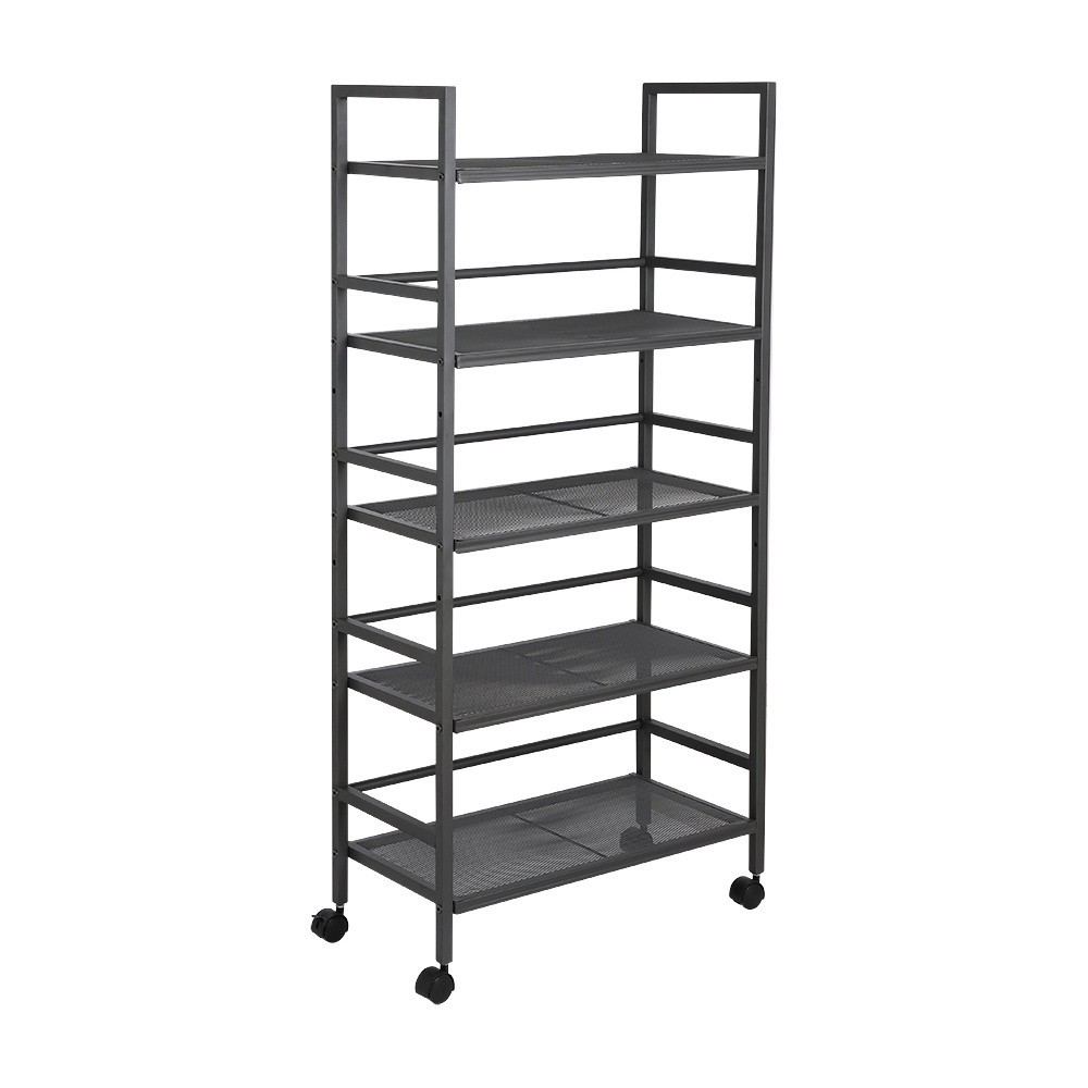 INDEX LIVING MALL ชั้นวางของ 5 ชั้น พร้อมล้อ รุ่นแม็กซ์ - สีเทา