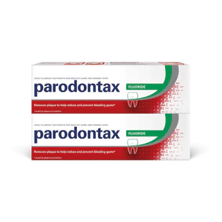 [เลือกสูตรได้] PARODONTAX TOOTHPASTE พาโรดอนแทกซ์ ยาสีฟัน สูตรฟลูออไรด์ ปกป้องสุขภาพเหงือก ป้องกันฟันผุ 150 กรัม แพ็ค 2