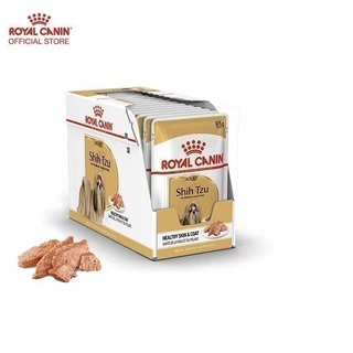 [12 ซอง] Royal Canin Shih Tzu Adult Pouch Loaf อาหารเปียกสุนัขโต พันธุ์ชิห์สุ อายุ 10 เดือนขึ้นไป (โลฟ,โรยัล คานิน)