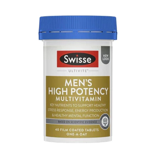 Swisse Men's High Potency Multivitamin วิตามินสำหรับดูแลคุณผู้ชาย 40 เม็ด (EXP:11 2027)