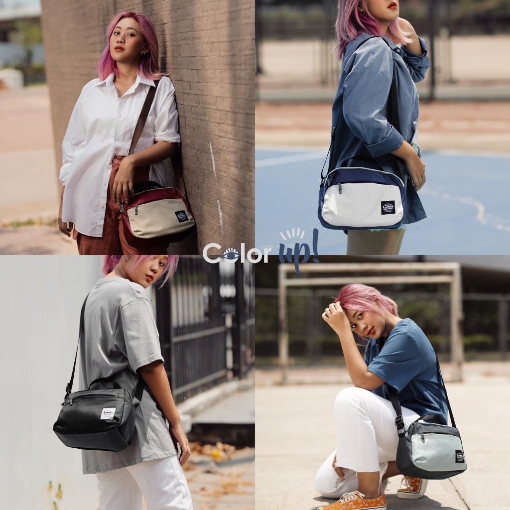 Louis Montini (Color Up) กระเป๋าสะพายข้าง ผ้าไนล่อน Shoulder Bag BSD04