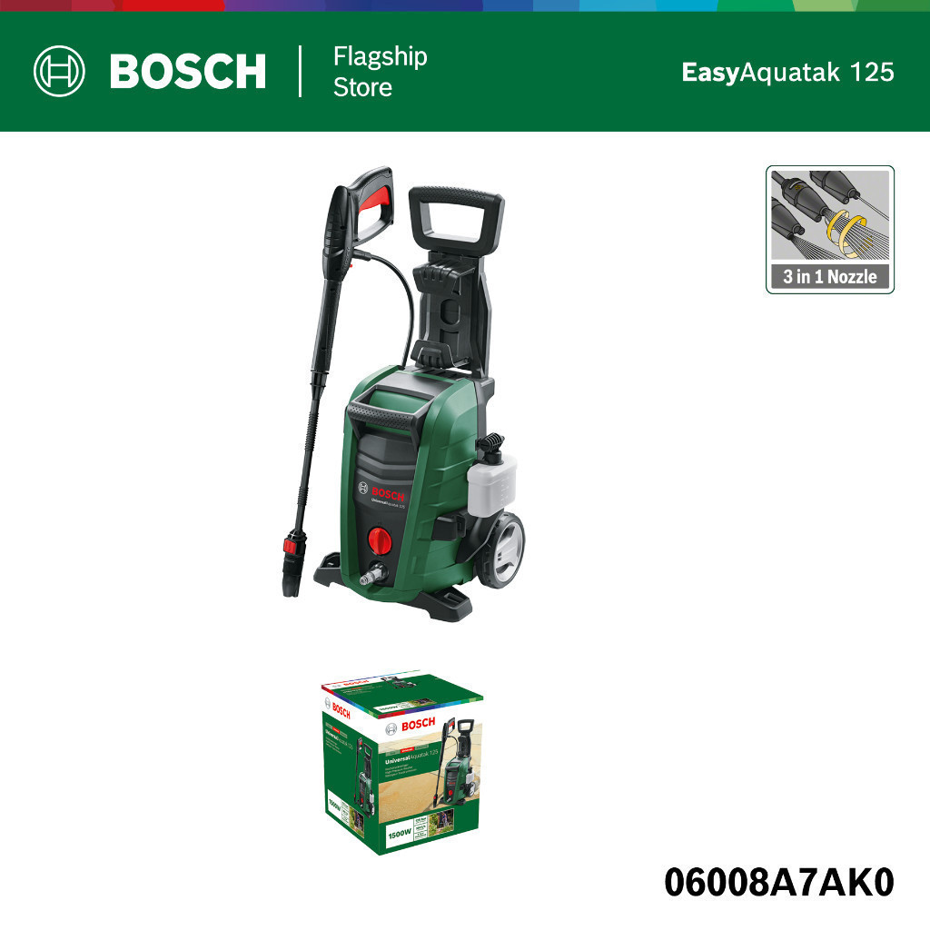BOSCH เครื่องฉีดน้ำแรงดันสูง 125 บาร์ รุ่น Universal Aquatak 125