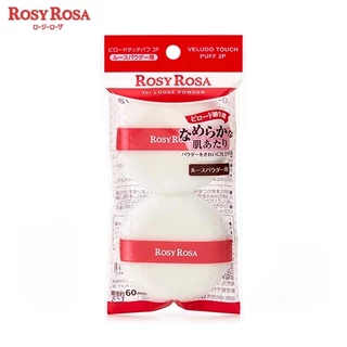 Rosy Rosa Veludo Touch Puff 2P พัฟทรงกลม เนื้อผ้ากำมะหยี่