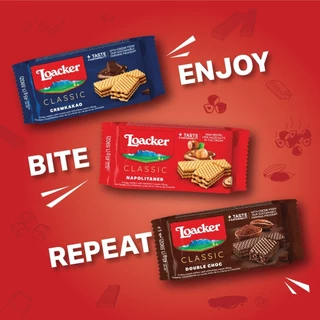 [12 ซอง] ล็อคเกอร์ คลาสสิค ครีมคาเคา 45 กรัม | [Pack 12] Loacker Classic Cremkakao 45 g