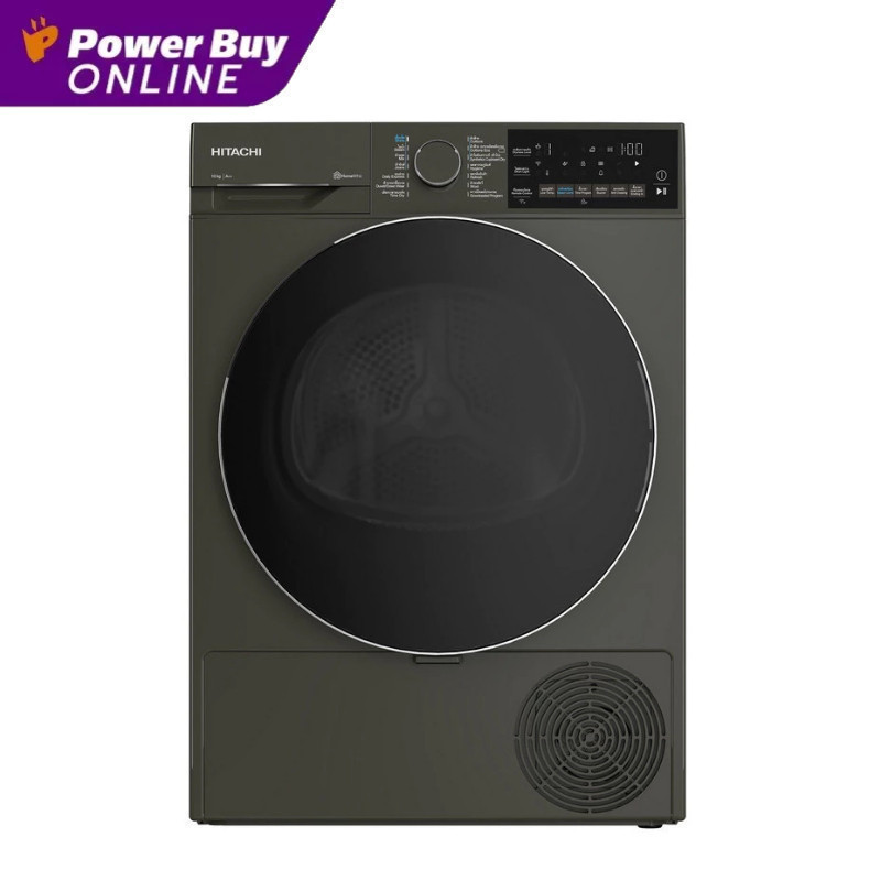 [จัดส่งพร้อมติดตั้ง] HITACHI เครื่องอบผ้าฝาหน้า (10 kg) รุ่น TD-100XFVEM