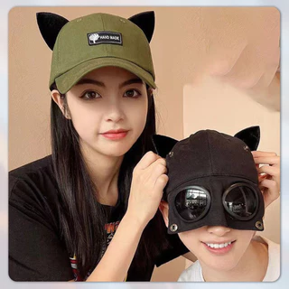 หมวก หมวกแก๊ปcapมีแว่นตา สุดชิคและคลาสสิค แว่นตาหมวกเบสบอล/T Store
