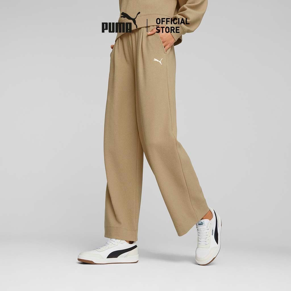 PUMA BASICS - กางเกงผู้หญิงขาตรง HER สีเบจ 67600784