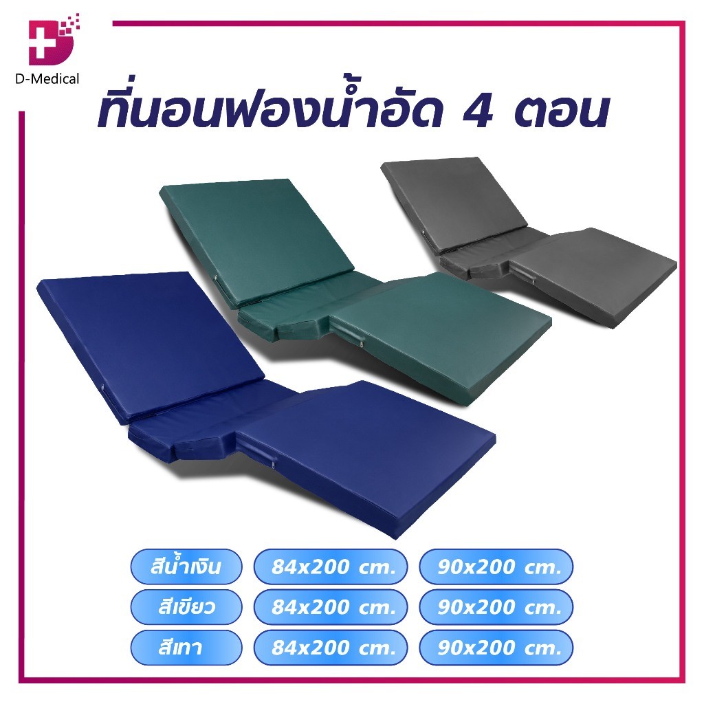 [1ชิ้นต่อ 1 คำสั่งซื้อ] ที่นอนพับได้ เบาะเตียงผู้ป่วย PVC พับได้4ตอน กันน้ำ สำหรับผู้สูงอายุและผู้ป่วย