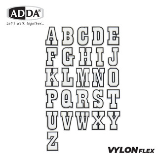 ADDA ตัวติดรองเท้า ตัวอักษรภาษาอังกฤษ A-Z รุ่น JB00AW2-JB00ZW2 (สีขาว)