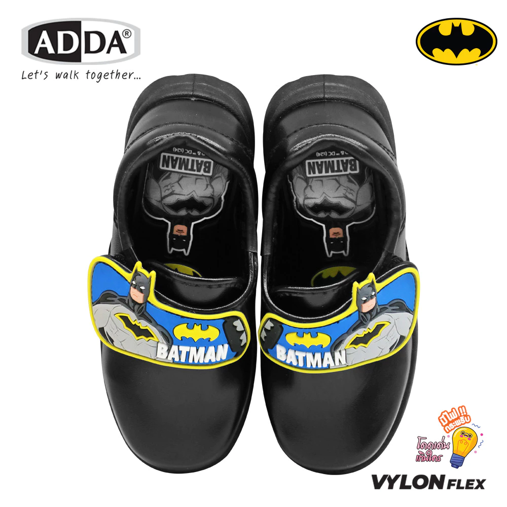 ADDA รองเท้านักเรียนเด็กผู้ชาย ลาย Batman รุ่น 41A20 มีไฟกระพริบ (ไซส์ 25 - 35 ) thumbnail 6