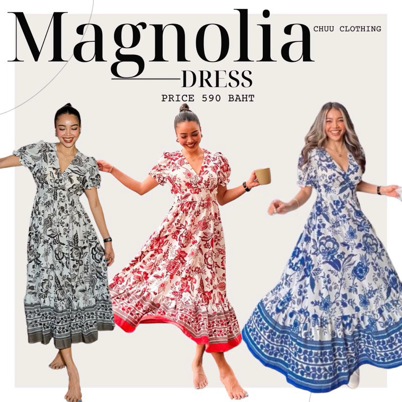 Chuuclothing Flash Sale❗️ลด20%💥 Magnolia dress [สินค้าพร้อมส่ง]