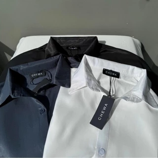 Chewa Air Dry Shirt - เสื้อเชิ้ต แขนล้ำ ผ้าแอร์ - 8202