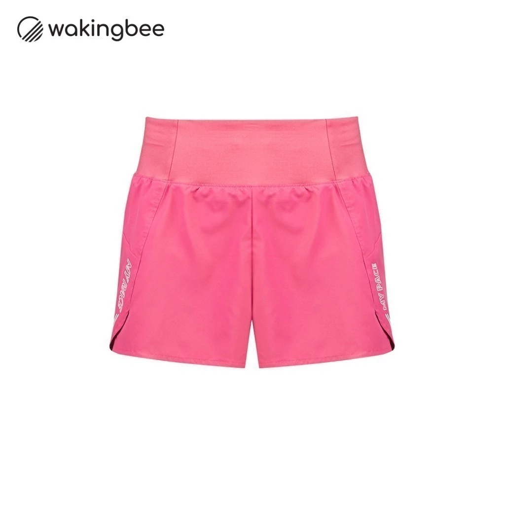 Wakingbee x Ari Pace Shorts (Hot Pink) กางเกงขาสั้น ผ้าเบาพิเศษ สำหรับใส่วิ่ง แห้งไว มีซับใน มีเชือกผูกเอว มีกระเป๋าซ่อน
