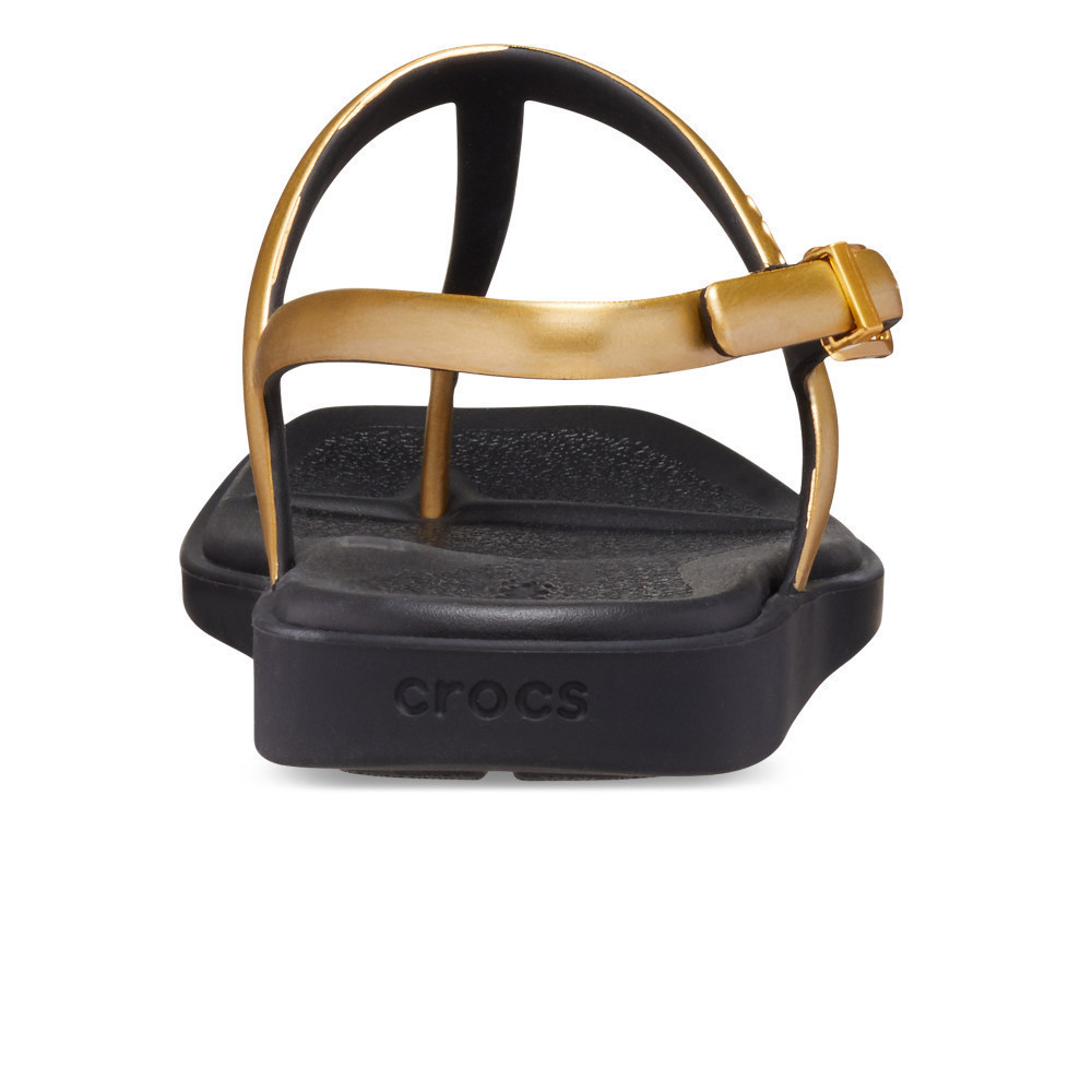 CROCS รองเท้าแตะผู้หญิง MIAMI METALLIC THONG FLIP รุ่น 210039001 - BLACK