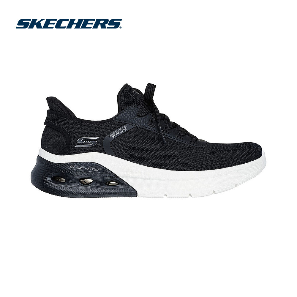Skechers สเก็ตเชอร์ส รองเท้าลำลองผู้หญิง Women Slip-ins BOBS Sport Arc Waves 2.0 Casual Shoes - 117638-BLK Memory Foam