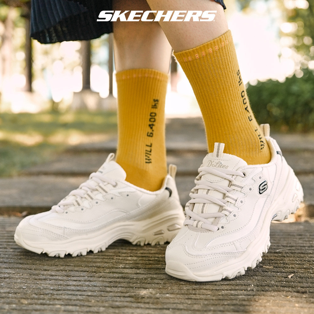 Skechers สเก็ตเชอร์ส รองเท้าผู้หญิง Women Sport D'Lites Fresh Start Casual Shoes - 11931-OFWT Air-Cooled Memory Foam