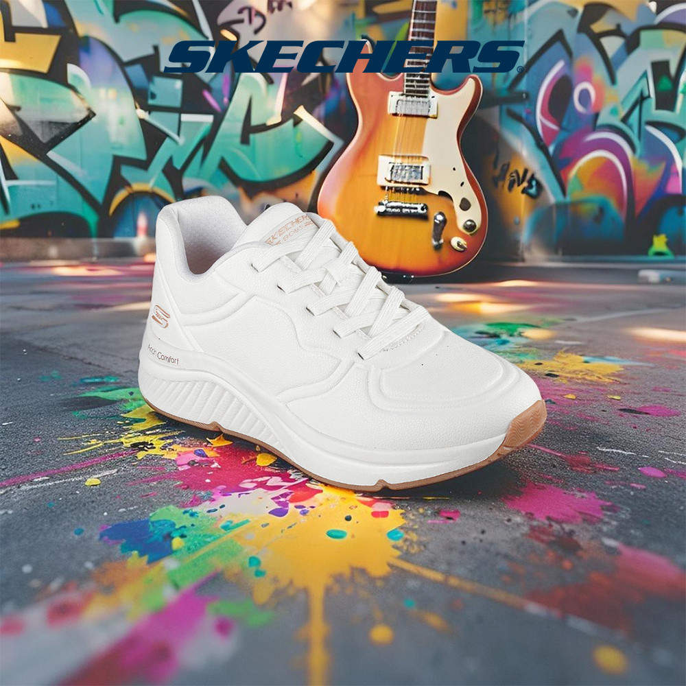 Skechers สเก็ตเชอร์ส รองเท้าผู้หญิง Women BOBS Sport Arch Comfort B Sweet A Bind Casual Shoes - 117560-WHT