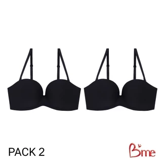 B'me เสื้อชั้นในไร้โครงถอดสาย level 3 ฟองหนา รุ่น ME1701/ME1703 (แพ็ก 2 ตัว) สีดำ สีนู้ด