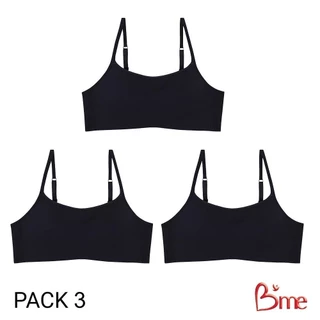 B'me เสื้อชั้นในไร้โครง level 2 ฟองกลาง ไร้โครง รุ่น ME1A58 (แพ็ก 3 ตัว) สีดำ สีนู้ด สีโอวัลติน สีครีม